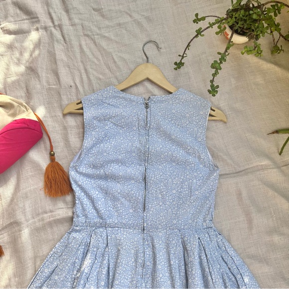 Baby Blue Floral Dress - Picture 5 of 5